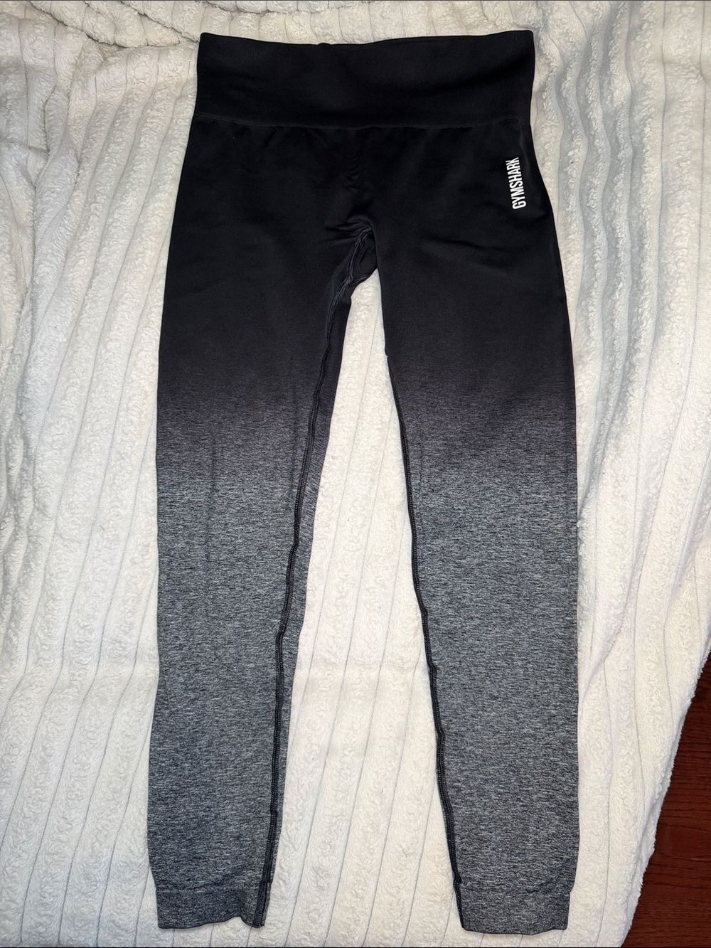 Gymshark Kids Black to Gray Ombre High-Waist Leggings